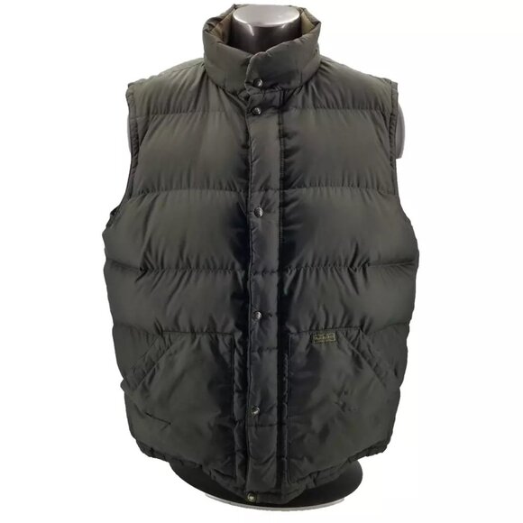 Polo Ralph Lauren Puffer Down Vest Mens 2XB Big Green Jacket Full Zip VINTAGE - Picture 1 of 12